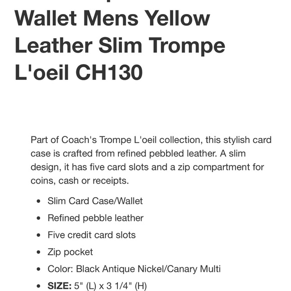 NWT Coach Card Case - Picture 5 of 5